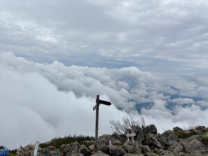2日目、蓼科山の山頂